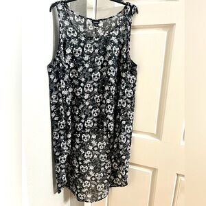 Torrid Floral Skull hi-lo blouse
